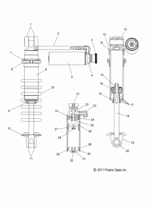 SUSPENSION SHOCK FRONT TRACK - S14MX6JSA / JEA (49SNOWSHOCKFRONT7043902)