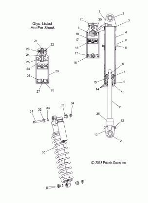 SUSPENSION SHOCK IFS - S14MX6JSA / JEA (49SNOWSHOCKIFS7044224)