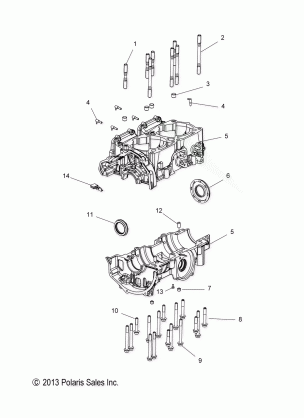 ENGINE CRANKCASE - S14BP6GSA / GSL / GEL (49SNOWCRANKCASE136LE)