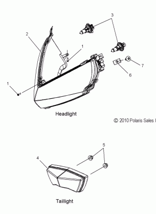 ELECTRICAL HEADLIGHT and TAILLIGHT - S14BP6GSA / GSL / GEL (49SNOWHEADLGHT11RUSH)