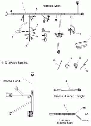 ELECTRICAL WIRE HARNESS - S14BR6GSA / GSL (49SNOWHARNESS146SB)