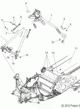 CHASSIS CHASSIS ASM. and OVER STRUCTURE - S13CG6GSA / GSL / GEA (49SNOWCHASSISFRT213600PRMK)