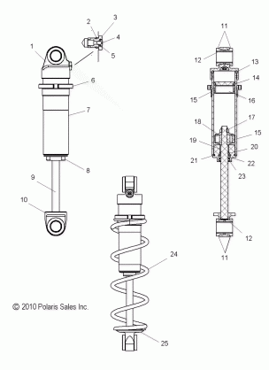 SUSPENSION SHOCK FRONT (7043602) - S13CG6GSA / GSL / GEA (49SNOWSHOCKFRONT7043602)