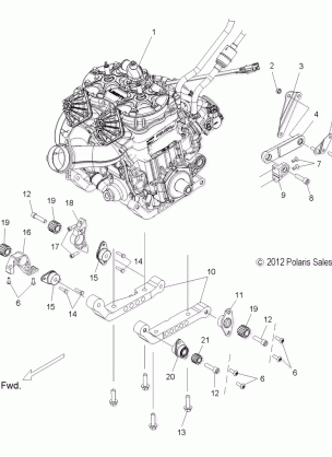 ENGINE MOUNTING - S13CG8 / CH8 ALL OPTIONS (49SNOWENGINEMOUNT13800LE)
