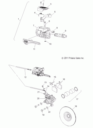 BRAKES BRAKE SYSTEM (600 / 144 Inch) - S13CK6 ALL OPTIONS (49SNOWBRAKE12600RMK)