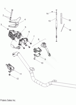 ENGINE THROTTLE CONTROL ASM. - S13CM8GSA / GSL / GEA (49SNOWTHROTTLE13600RMK)