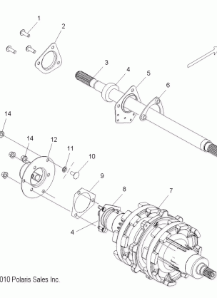 DRIVE TRAIN JACKSHAFT and DRIVESHAFT - S13CM8GSA / GSL / GEA (49SNOWDRIVETRAIN11800PRMK)