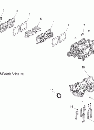 ENGINE CRANKCASE - S13MX6JSA / JEA (49SNOWCRANKCASE09600RACE)