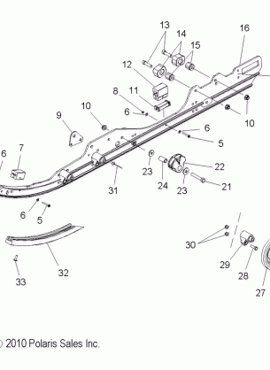 SUSPENSION RAIL MOUNTING CDN INTL - S13PS5BSL / BEL (49SNOWSUSPRAIL11FSTTRG)