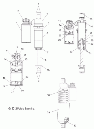 SUSPENSION SHOCK FRONT - S13BA8 / BC8 / BD8 / BS8 (49SNOWSHOCKFRONT7043828)