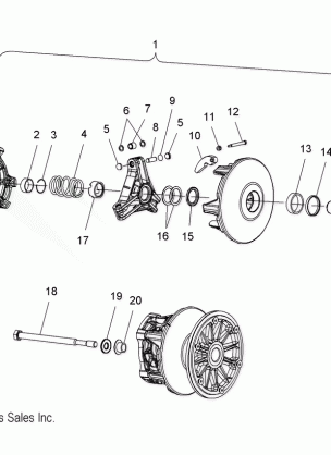 DRIVE TRAIN CLUTCH PRIMARY - S13PT7FSL (49SNOWDRIVECLUTCH11FSTTRG)