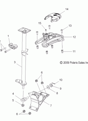 STEERING ADJUSTABLE STEERING POST ASM. - S13PT7FSL (49SNOWSTEERING11FSTSBLX)