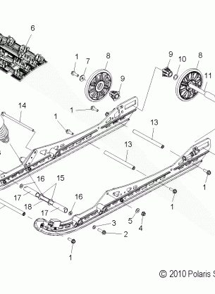 SUSPENSION REAR and TRACK - S13BP8 / BV8 ALL OPTIONS (49SNOWSUSPRR12600RUSH)