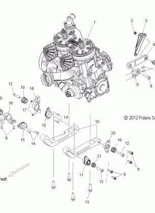 ENGINE MOUNTING - S13BF6GSA / GSL (49SNOWENGINEMOUNT13600LE)