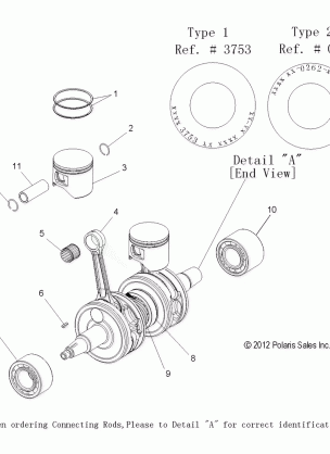 ENGINE PISTON and CRANKSHAFT - S13BP8 / BV8 ALL OPTIONS (49SNOWPISTONCRANKSHAFT13800LE)