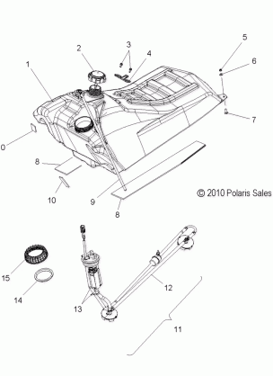 FUEL SYSTEM FUEL TANK ASM. - S12CG6GSA / GSL / GEL (49SNOWFUEL11800PRMK)