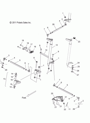 STEERING LOWER - S12CG6GSA / GSL / GEL (49SNOWSTEERINGLWR12800PRMK)