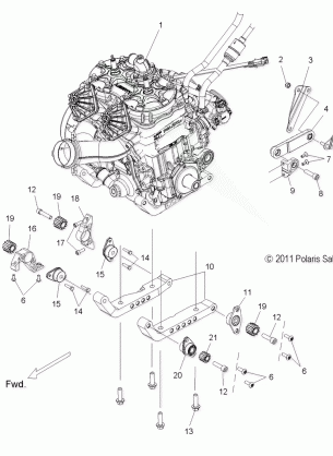 ENGINE MOUNTING - S12CG8 / CH8 ALL OPTIONS (49SNOWENGINEMOUNT12800SB)