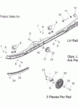 SUSPENSION RAIL MOUNTING (144 Inch) - S12CK6 ALL OPTIONS (49SNOWSUSPRAIL12600RMK144)