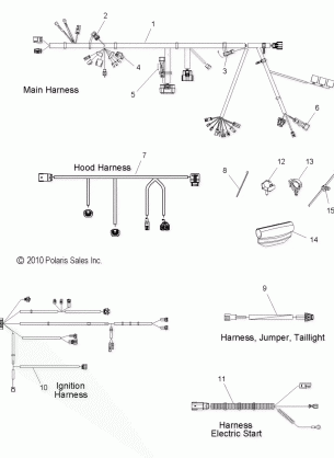 ELECTRICAL WIRE HARNESS - S12CM8GSA / GSL / GEA (49SNOWHARNESS12800RMK)