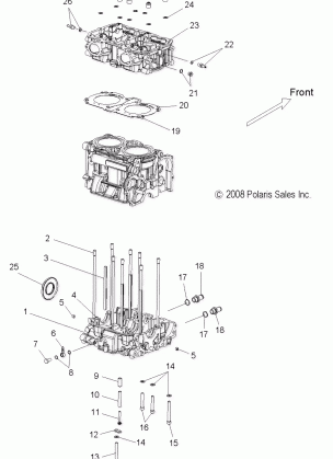 ENGINE CYLINDER and CRANKCASE - S12PD7FSL (49SNOWCYLINDER09TRBODRGN)