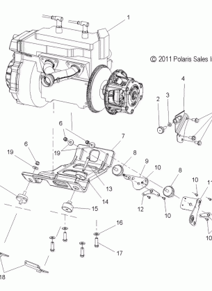 ENGINE MOUNTING - S12PT5BSL / BEL (49SNOWENGINEMOUNT12550)