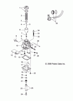 ENGINE CARBURETOR and CHOKE - S12PT5BSL / BEL (49SNOWCARBURETOR09TRAIL)