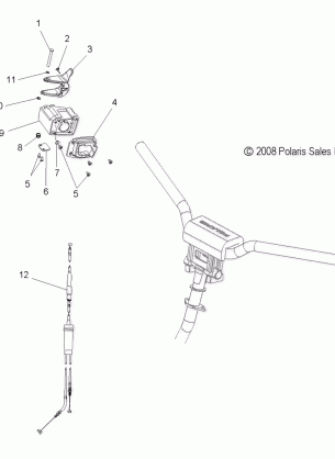 ENGINE THROTTLE CONTROL ASM. - S12PT5BSL / BEL (49SNOWTHROTTLE09550SHIFT)