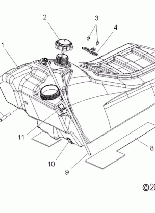 FUEL SYSTEM FUEL TANK ASM. - S12PT5BSL / BEL (49SNOW FUEL12550)