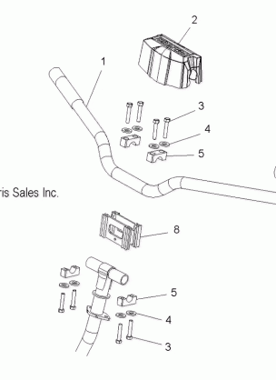 STEERING HANDLEBAR MOUNTING - S12PT5BSL / BEL (49SNOWHANDLEBAR11550)