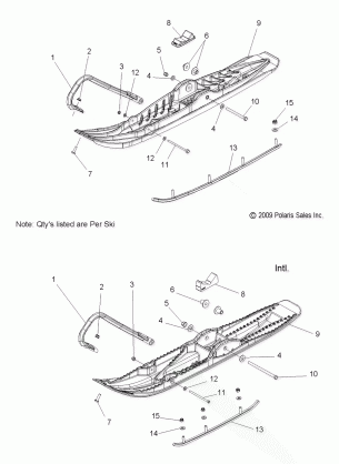 STEERING SKI ASM. - S12PT5BSL / BEL (49SNOWSKIASM10600DRGN)