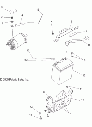 ELECTRICAL BATTERY and CABLES - S12PT5BSL / BEL (49SNOWBATTERY11550)