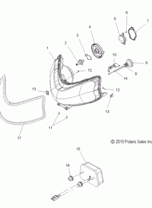 ELECTRICAL HEADLIGHT and TAILLIGHT - S12PT5BSL / BEL (49SNOWHEADLGHT11550)