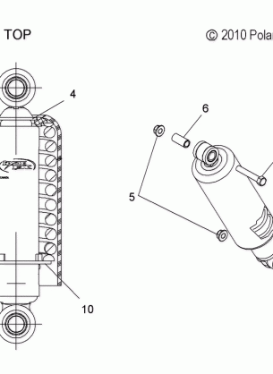 SUSPENSION SHOCK FRONT TRACK (7043715) - S12PT5BSL / BEL (49SNOWSHOCKFRONT7043715)