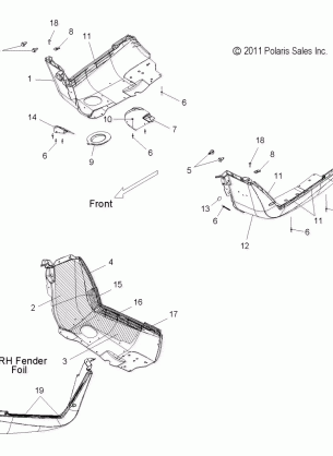 BODY FENDERS - S12PT5BSL / BEL (49SNOWFENDERS12550)