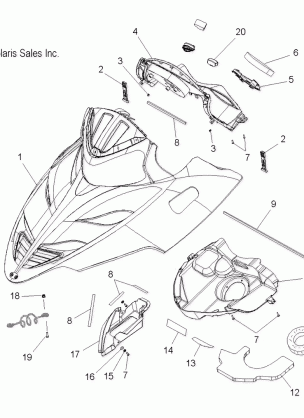 BODY HOOD ASM. - S12PT5BSL / BEL (49SNOWHOOD12550)