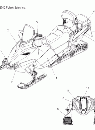 BODY DECALS - S12PT6HSL / HEL (49SNOWDECAL11600TRG)