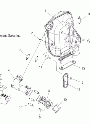 ENGINE EXHAUST - S12PT7FSL (49SNOWEXHAUST12TRBOIQLX)