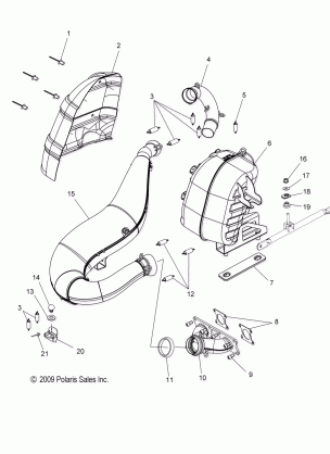 ENGINE EXHAUST - S12PU6NSL / NEL (49SNOWEXHAUST10600WIDE)