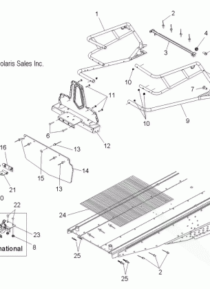 BODY REAR RACK and SNOWFLAP - S12PU6NSL / NEL (49SNOWRACK10WIDE)