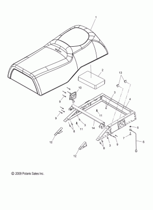 BODY SEAT ASM. - S12PU6NSL / NEL (49SNOWSEAT10WIDE)