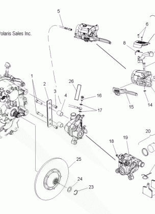 BRAKES BRAKE CALIPER and DISC - S12PU6NSL / NEL (49SNOWBRAKE10600WIDE)