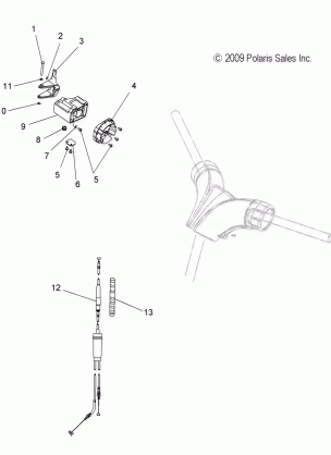 ENGINE THROTTLE CONTROL ASM. - S12PU6NSL / NEL (49SNOWTHROTTLE10600WIDE)