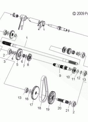 DRIVE TRAIN GEARCASE (2 of 2) - S12PU6NSL / NEL (49SNOWGEARCASE10600WIDE2)