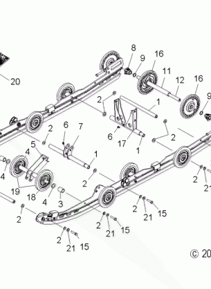 SUSPENSION REAR and TRACK - S12PU6NSL / NEL (49SNOWSUSPRR11WIDE)