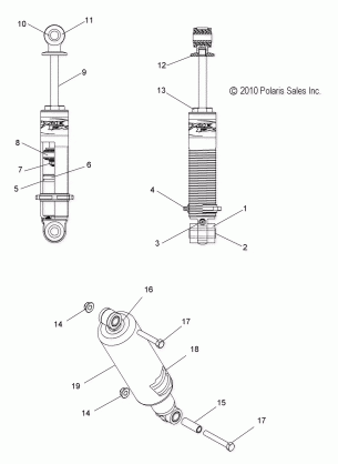 SUSPENSION SHOCK FRONT TRACK (7043676) - S12PU6NSL / NEL (49SNOWSHOCKFRONT7043676)