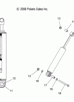 SUSPENSION SHOCK REAR TRACK (7043441) - S12PU6NSL / NEL (49SNOWSHOCKREAR7043441)