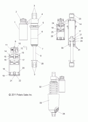 SUSPENSION SHOCK FRONT - S12BP8 / BV8 ALL OPTIONS (49SNOWSHOCKFRONT7043722)