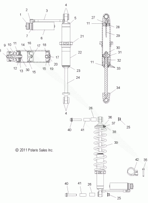 SUSPENSION SHOCK REAR - S12BP8 / BV8 ALL OPTIONS (49SNOWSHOCKREAR7043723)