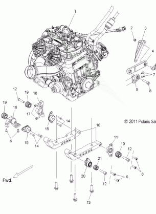 ENGINE MOUNTING - S12BF8GSA / GSL (49SNOWENGINEMOUNT12800SB)